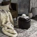 Pouf vassoio rotondo Chelsea - HUD8232 - Safavieh Couture