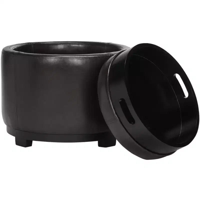 Pouf vassoio rotondo Chelsea - HUD8232 - Safavieh Couture