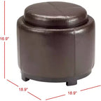 Pouf vassoio rotondo Chelsea - HUD8232 - Safavieh Couture