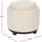 Pouf vassoio rotondo Chelsea - HUD8232 - Safavieh Couture