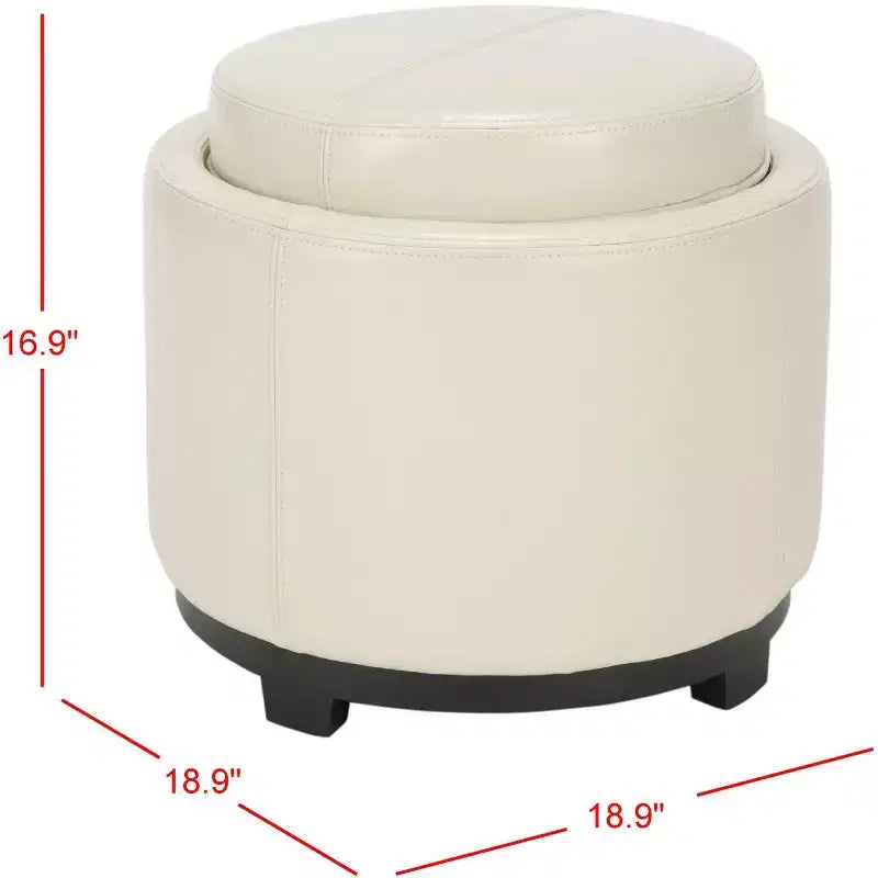 Pouf vassoio rotondo Chelsea - HUD8232 - Safavieh Couture