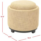 Pouf vassoio rotondo Chelsea - HUD8232 - Safavieh Couture