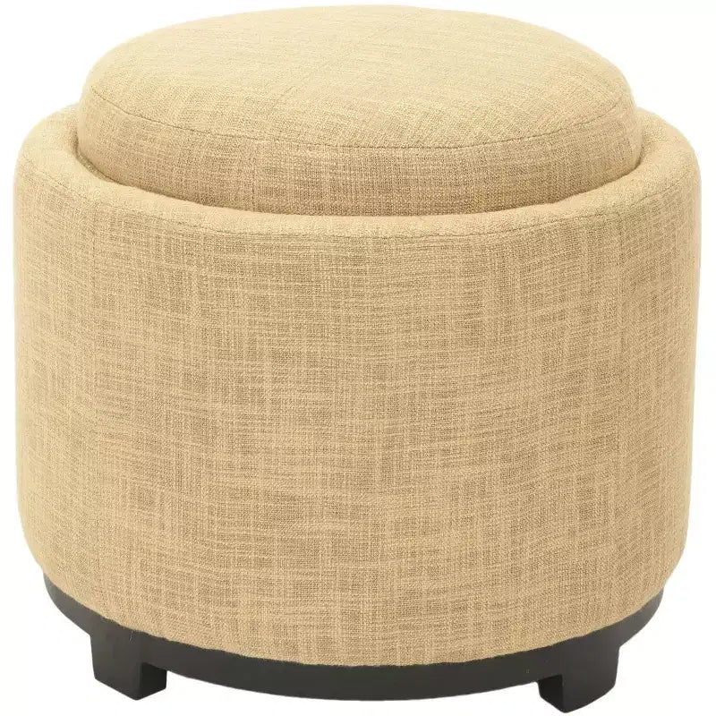 Pouf vassoio rotondo Chelsea - HUD8232 - Safavieh Couture