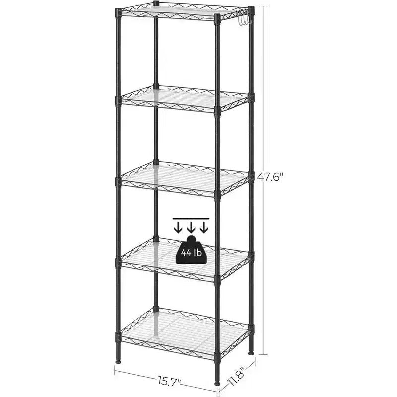 SONGMICS Scaffale a 5 Ripiani, Scaffale da Cucina