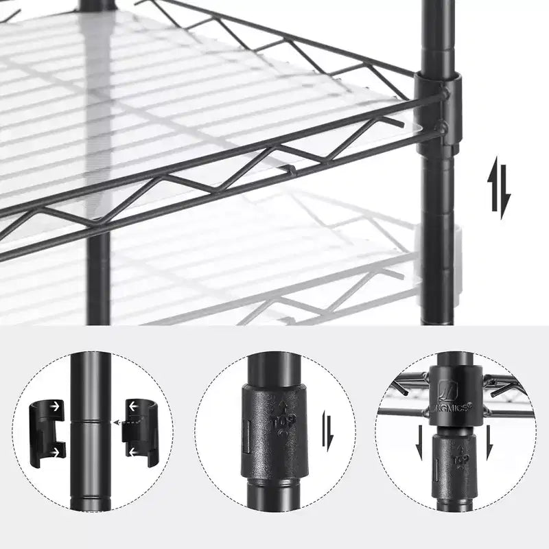 SONGMICS Scaffale a 5 Ripiani, Scaffale da Cucina