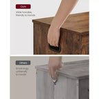 VASAGLE Cassapanca Stile Rustico con Cerniere di Sicurezza - Soluzione Versatile per Ingresso, Camera da Letto e Soggiorno