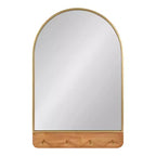 Specchio da Parete ad Arco Kate and Laurel Schuyler con Ganci, 20x31, Naturale