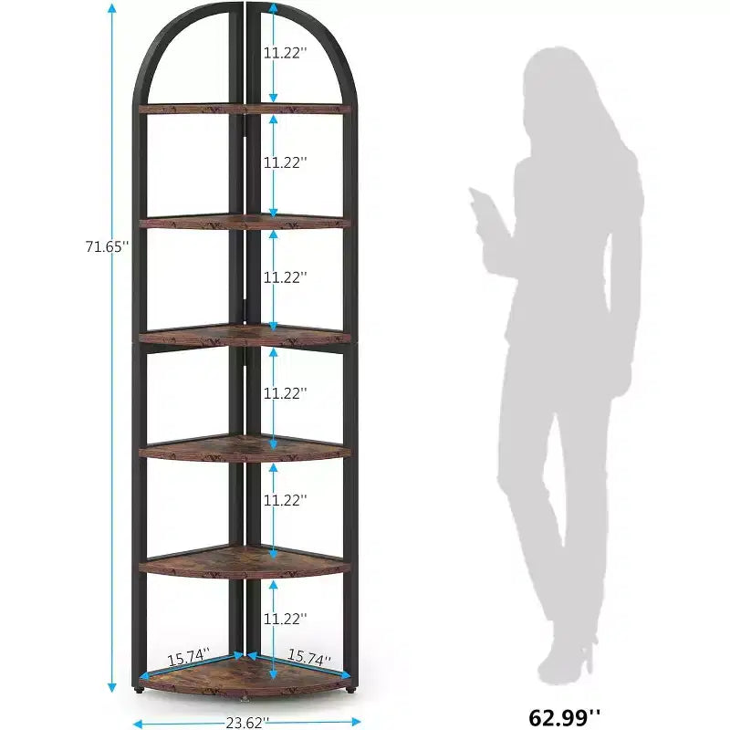 Lantine 71 Scaffale angolare a 6 ripiani