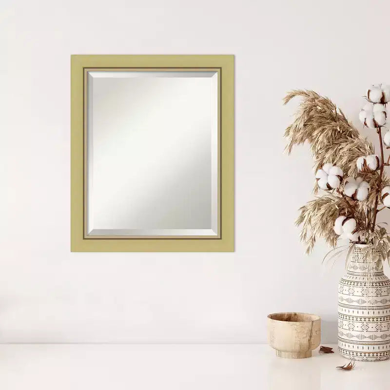 Specchio da parete smussato stretto Amanti Art Landon Gold