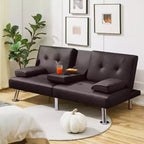 Yaheetech Divano Letto Futon Convertibile in Ecopelle