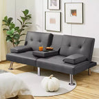 Yaheetech Divano Letto Futon Convertibile in Ecopelle