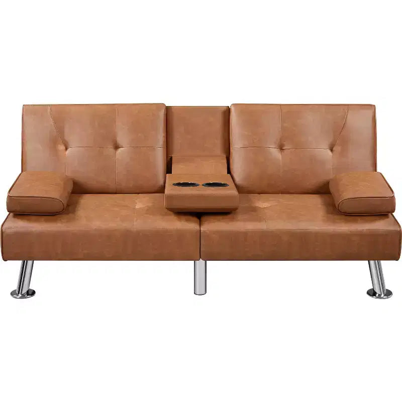 Yaheetech Divano Letto Futon Convertibile in Ecopelle