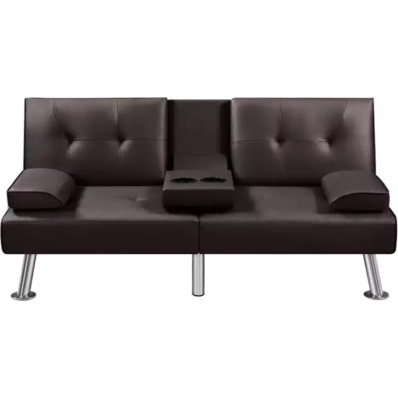 Yaheetech Divano Letto Futon Convertibile in Ecopelle