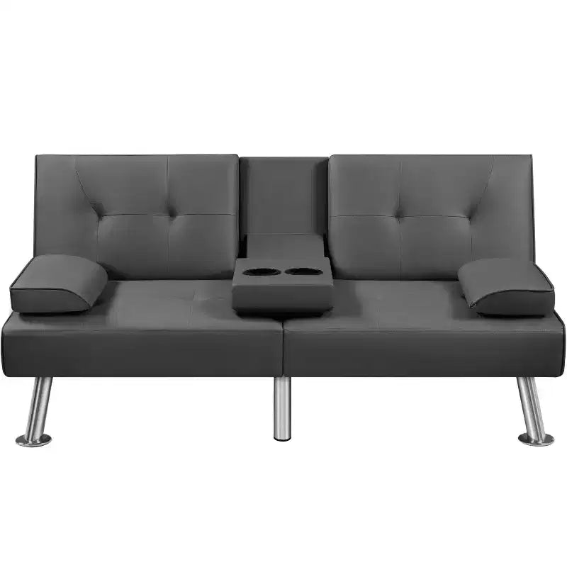 Yaheetech Divano Letto Futon Convertibile in Ecopelle