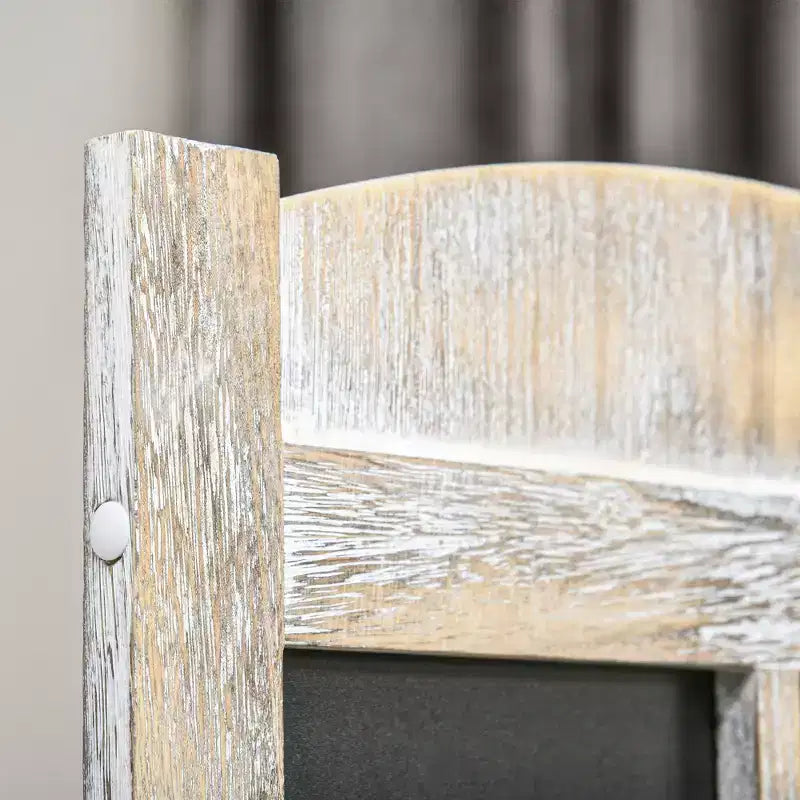 HOMCOM Divisorio Pieghevole in Legno a 4 Pannelli Stile Rustico, Paravento per Privacy Alto 170cm, Naturale