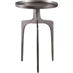 Uttermost Kenna 16 Wide Textured Nickel Aluminum Accent Table