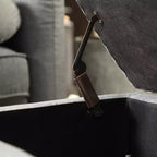 SONGMICS Panca Contenitore Pouf da Ingresso, Sgabello Poggiapiedi Contenitore con Portata di 150 kg, Gambe in Legno Massello