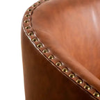 Flash Furniture Poltrona Club Myles con Base Girevole a 360° in Metallo e Rivestimento con Rifiniture Decorative con Borchie