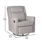 Poltrona reclinabile Flash Furniture Cash con base girevole, manuale girevole a 360 gradi, perfetta per soggiorno, camera da letto o cameretta dei bambini