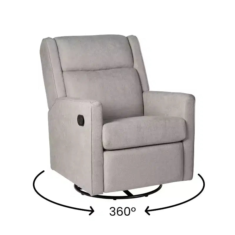 Poltrona reclinabile Flash Furniture Cash con base girevole, manuale girevole a 360 gradi, perfetta per soggiorno, camera da letto o cameretta dei bambini