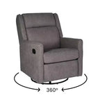 Poltrona reclinabile Flash Furniture Cash con base girevole, manuale girevole a 360 gradi, perfetta per soggiorno, camera da letto o cameretta dei bambini