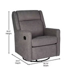 Poltrona reclinabile Flash Furniture Cash con base girevole, manuale girevole a 360 gradi, perfetta per soggiorno, camera da letto o cameretta dei bambini