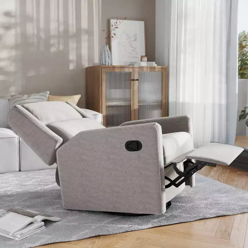 Poltrona reclinabile Flash Furniture Cash con base girevole, manuale girevole a 360 gradi, perfetta per soggiorno, camera da letto o cameretta dei bambini