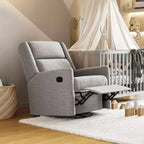 Poltrona reclinabile Flash Furniture Cash con base girevole, manuale girevole a 360 gradi, perfetta per soggiorno, camera da letto o cameretta dei bambini