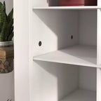 HOMCOM Scarpiera Stretta 71" per Ingresso, Scarpiera Alta con 3 Altezze di Cubi Aperti per 36 Paia di Scarpe per Corridoio, Bianca