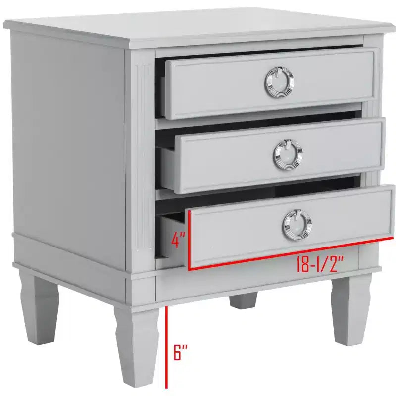 Comodino a 3 cassetti Kira - FOX6276 - Safavieh Couture