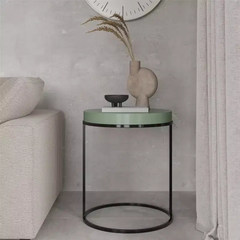 Tavolino d'appoggio rotondo Perry della collezione Cortney