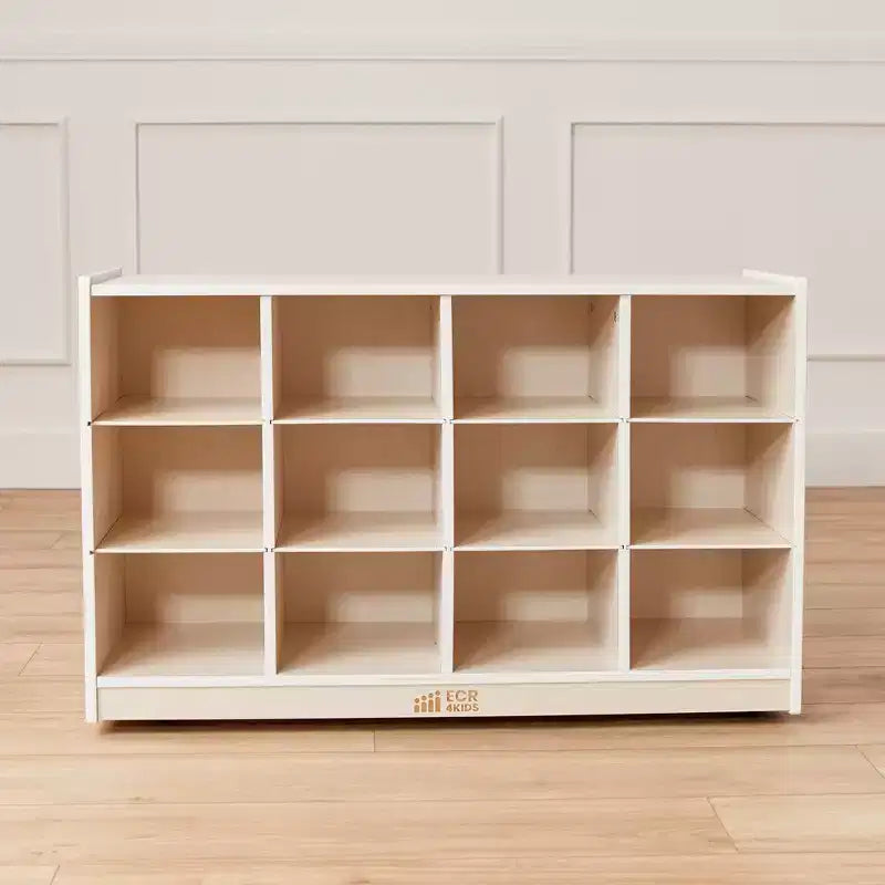 Mobile ECR4Kids con 12 scomparti per vassoi, 3x4, Arredo per la classe