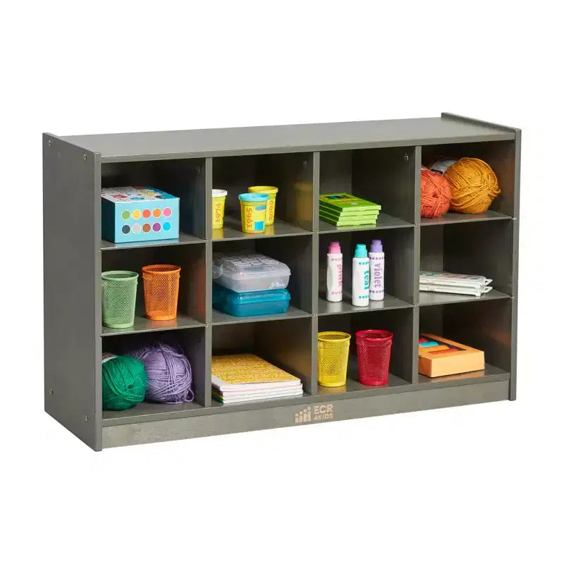 Mobile ECR4Kids con 12 scomparti per vassoi, 3x4, Arredo per la classe