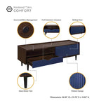 Mobile TV moderno scanalato Duane per TV fino a 55" - Manhattan Comfort