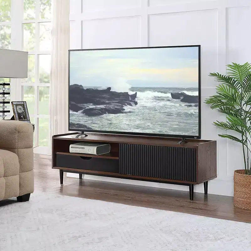 Mobile TV moderno scanalato Duane per TV fino a 55" - Manhattan Comfort