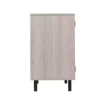Mobile bar e credenza classici Emma and Oliver con armadietto a porta singola in stile shaker con portabicchieri sospeso e mensole aperte per bottiglie
