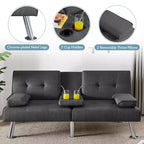 Divano Letto Futon Convertibile in Tessuto Yaheetech