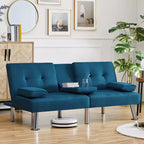 Divano Letto Futon Convertibile in Tessuto Yaheetech