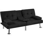 Divano Letto Futon Convertibile in Tessuto Yaheetech