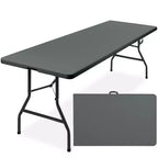 Best Choice Products Tavolo Pieghevole in Plastica da 2,4m, Portatile per Interni ed Esterni Resistente con Maniglia, Blocco per Picnic