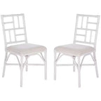Christine Accent Chair W/ Cushion (Set of 2) - ACH6507 - White/White - Safavieh