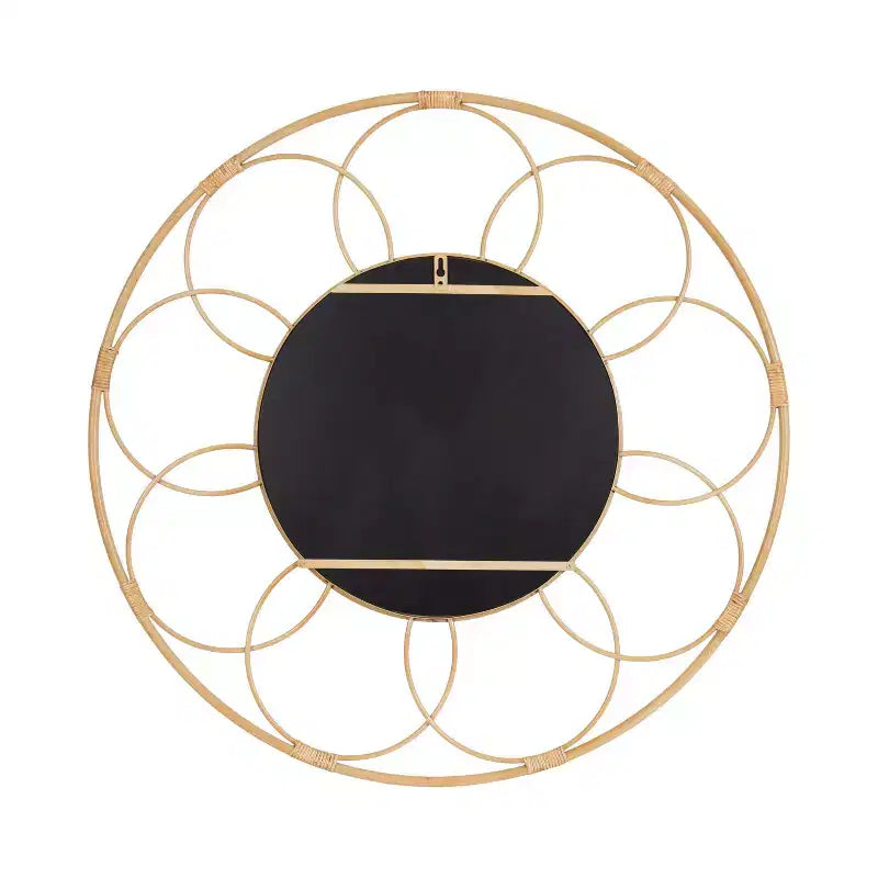 Specchio rotondo in rattan Cori 34x34 - Kate & Laurel All Things Decor