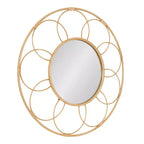 Specchio rotondo in rattan Cori 34x34 - Kate & Laurel All Things Decor