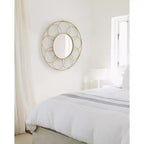 Specchio rotondo in rattan Cori 34x34 - Kate & Laurel All Things Decor
