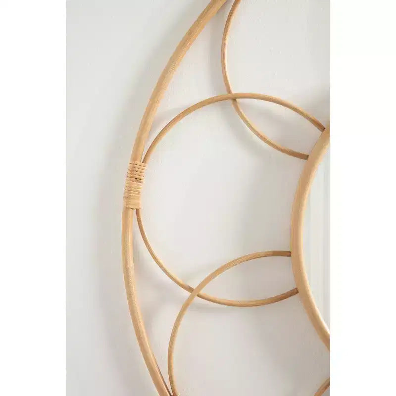 Specchio rotondo in rattan Cori 34x34 - Kate & Laurel All Things Decor