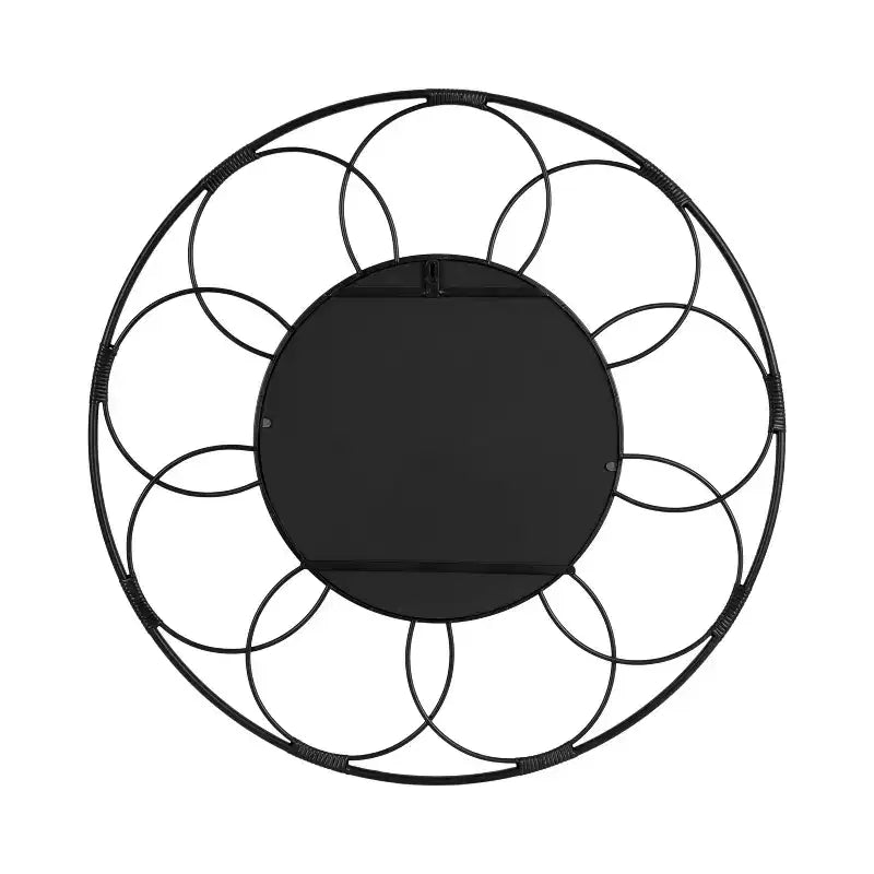Specchio rotondo in rattan Cori 34x34 - Kate & Laurel All Things Decor