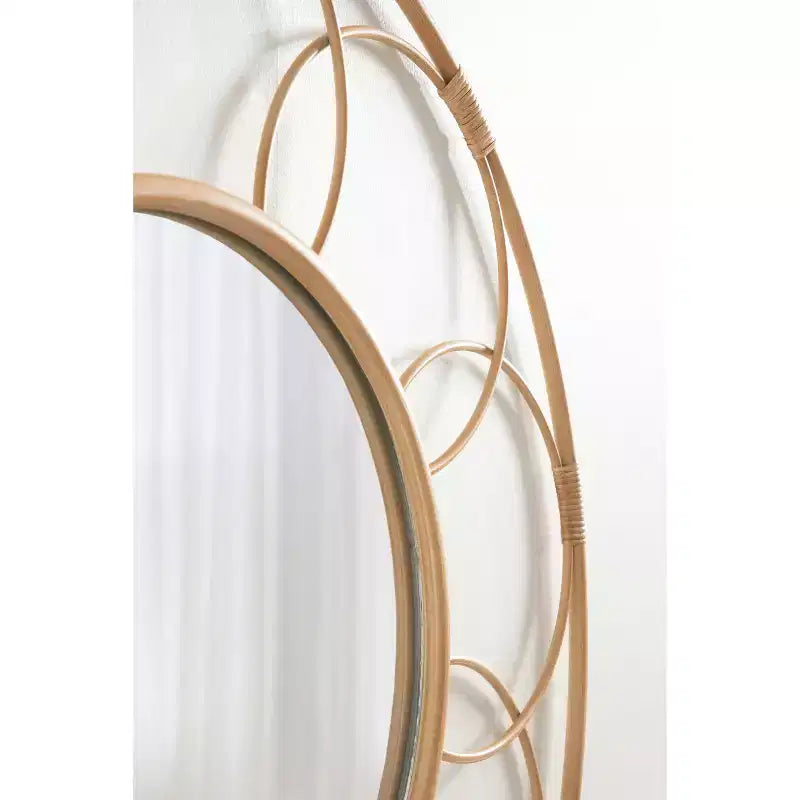 Specchio rotondo in rattan Cori 34x34 - Kate & Laurel All Things Decor