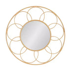 Specchio rotondo in rattan Cori 34x34 - Kate & Laurel All Things Decor