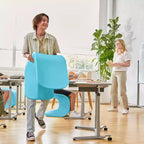 Sgabello a Trespolo ECR4Kids Wave Seat, Altezza Seduta 45.72 cm - 49.78 cm, Seduta Flessibile, Confezione da 2