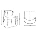 Set di 2 sedie da pranzo moderne Ola con rivestimento in bouclé - Manhattan Comfort